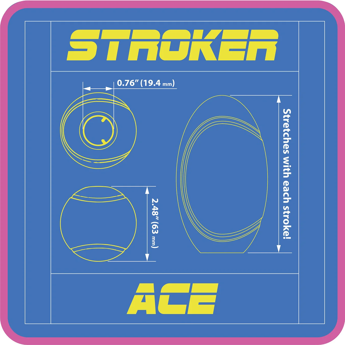 Ace Stroker | Reusable Male Masturbator Sleeve with Tennis Ball Hard Shell Storage Case - Image 6
