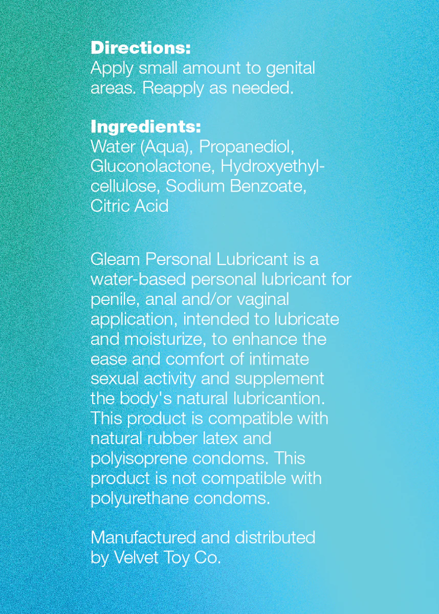 Gleam Water Based Lubricant for Sex Toys - Image 5