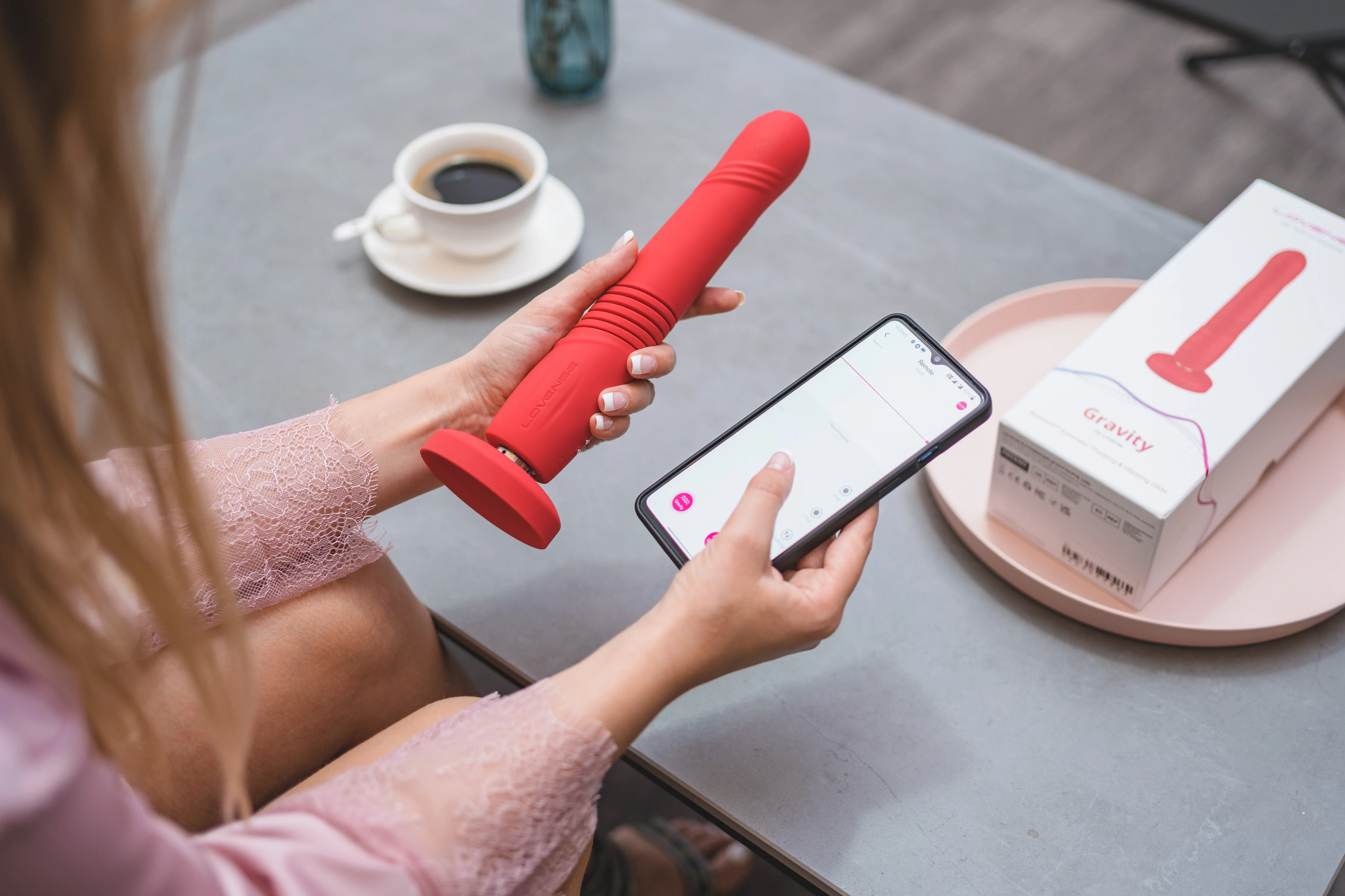 Lovense Gravity | Bluetooth Thrusting Dildo and Vibrator with App Control - Image 3