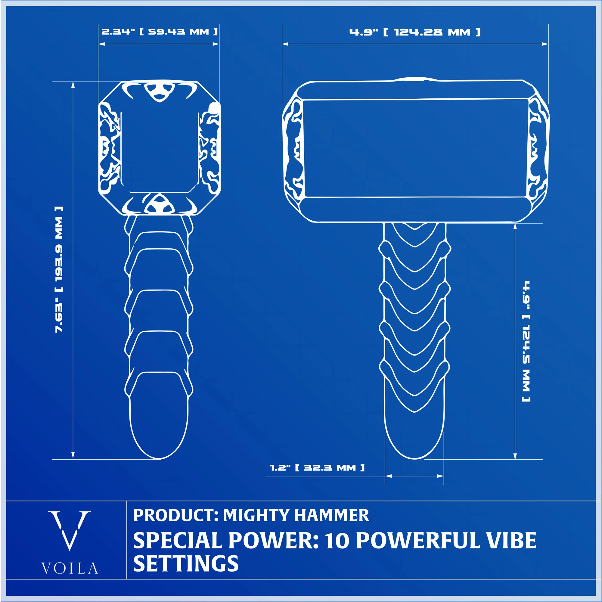 Mighty Hammer, Fantasy Dildo and Cosplay Sex Toy Vibrator for Women - Image 5