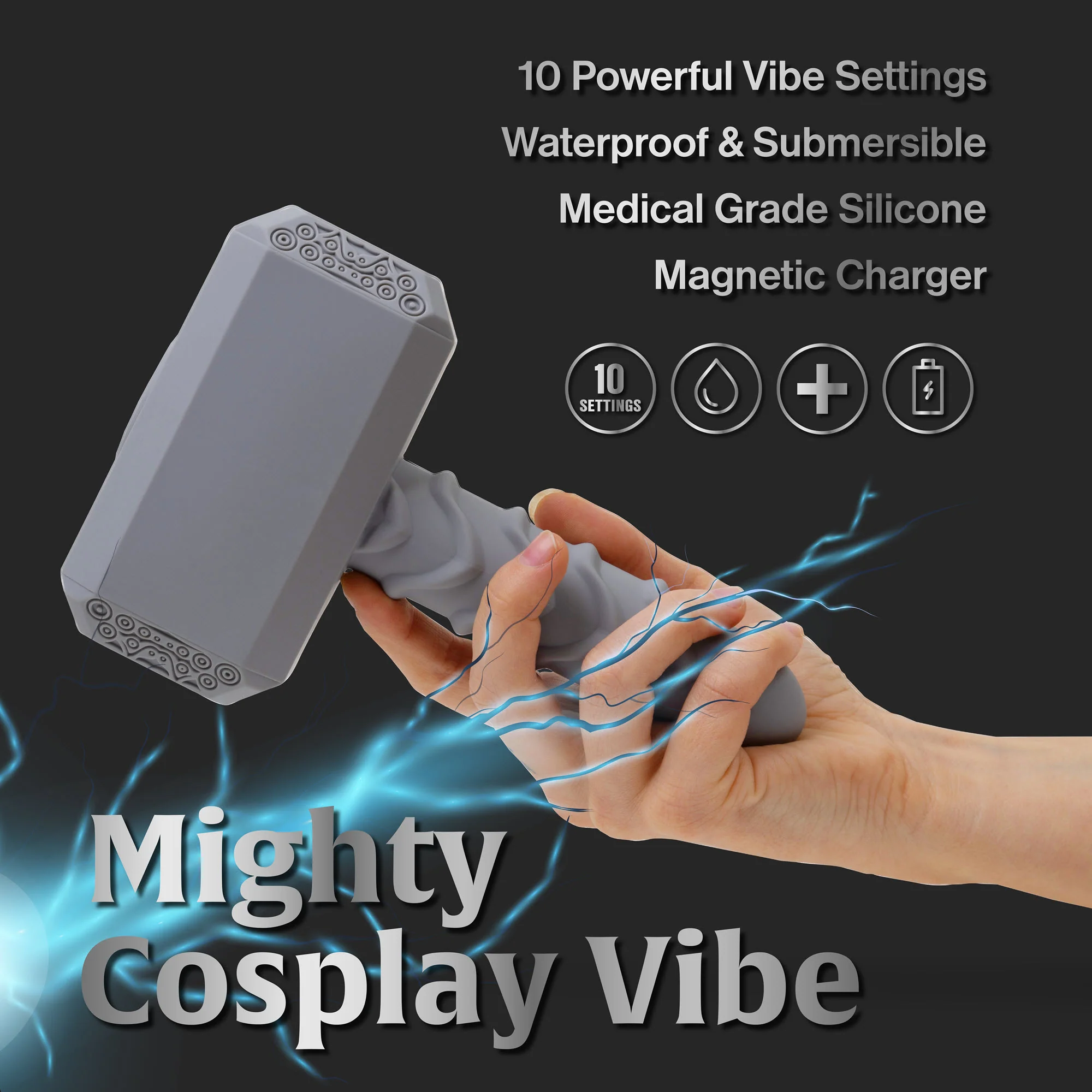 Mighty Hammer, Fantasy Dildo and Cosplay Sex Toy Vibrator for Women - Image 6