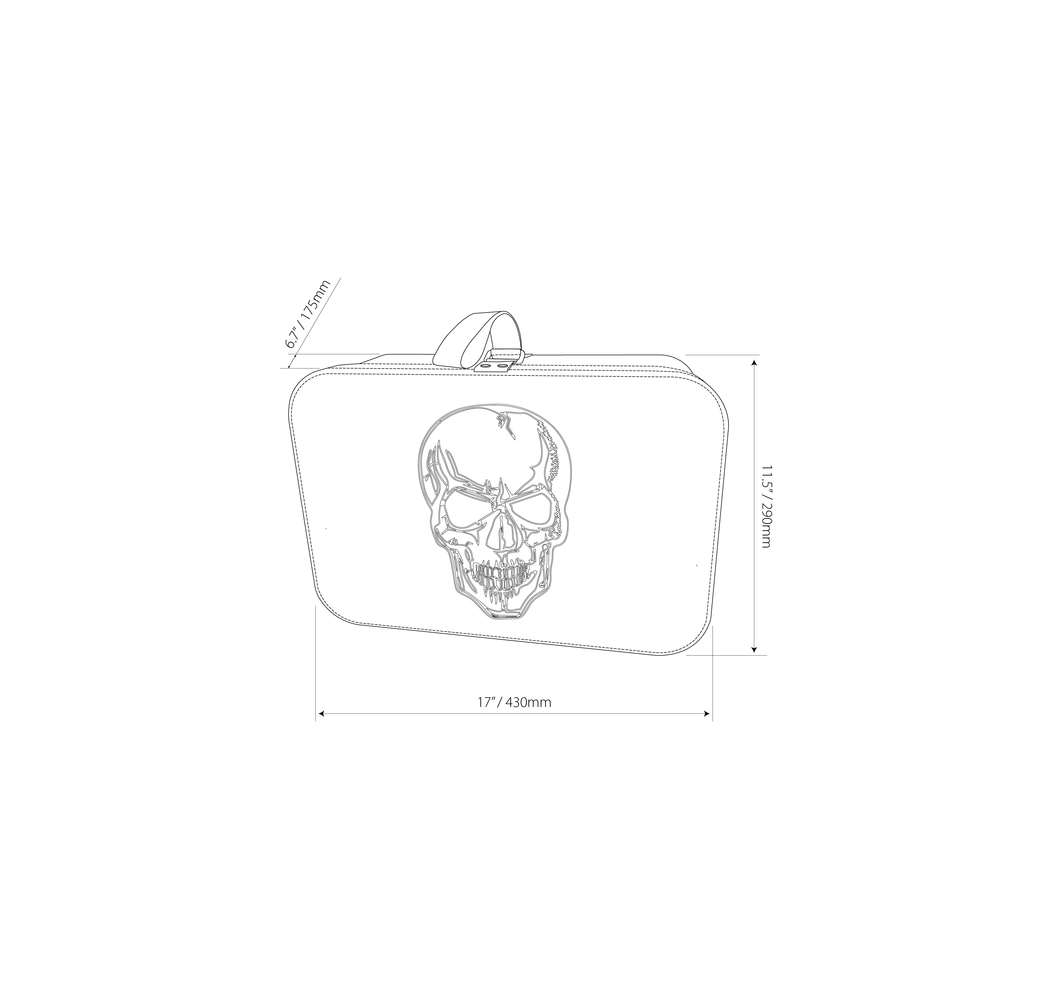 Skull storage and carry on travel case with lock by GOOROO - Image 3