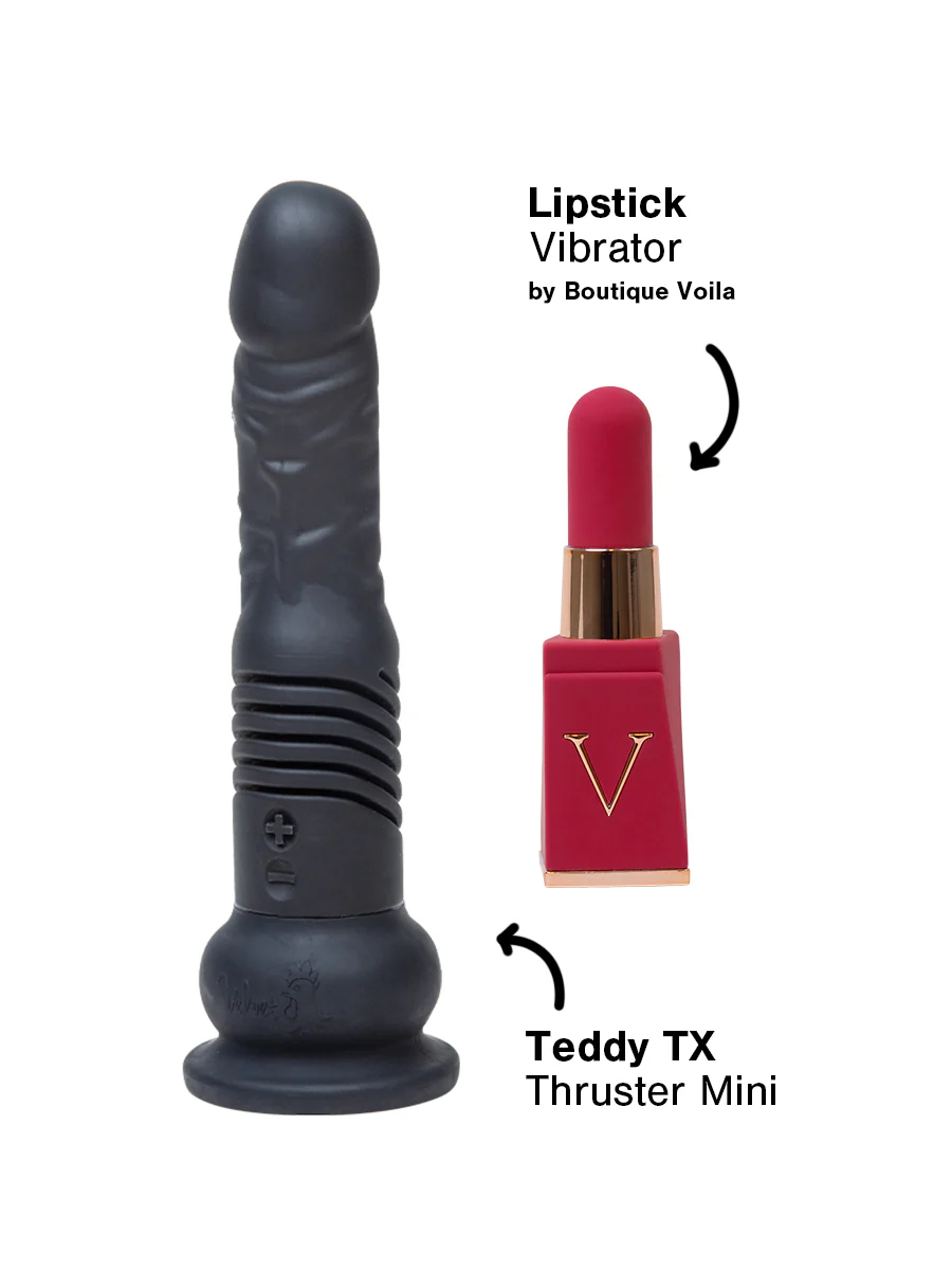 Mini Teddy Thruster and Lipstick Vibrator for Women - Image 2